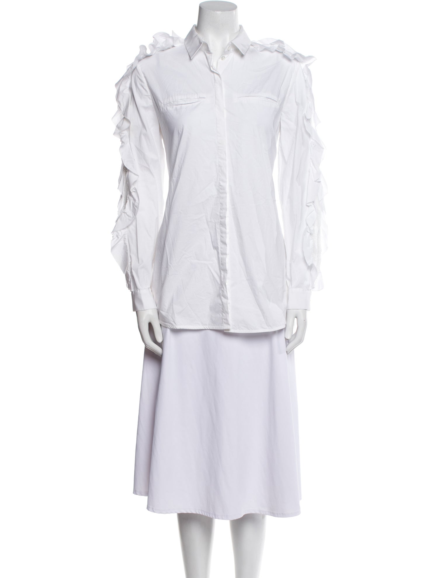 Anne Fontaine Long Sleeve Button-Up Top