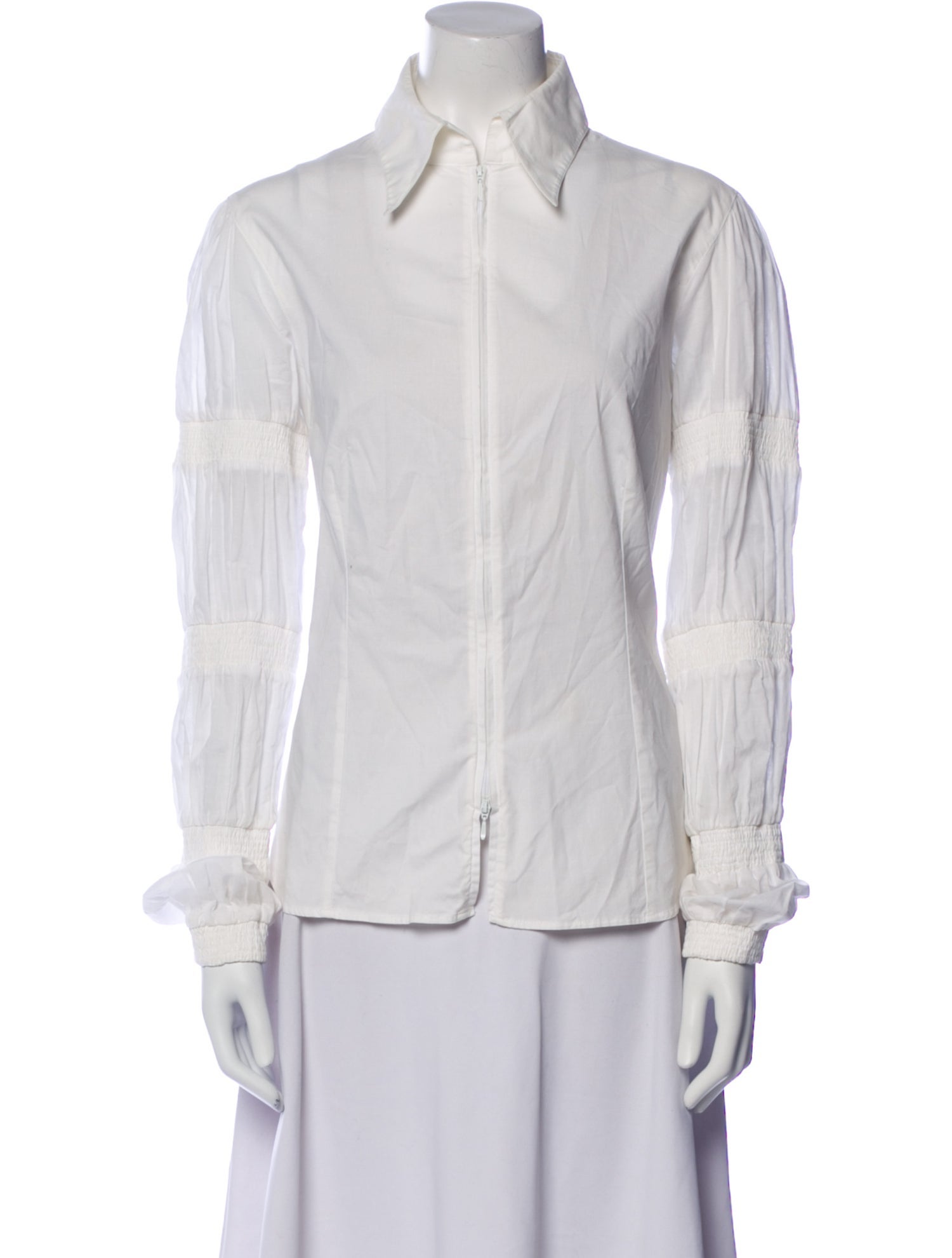 Anne Fontaine Long Sleeve Button-Up Top