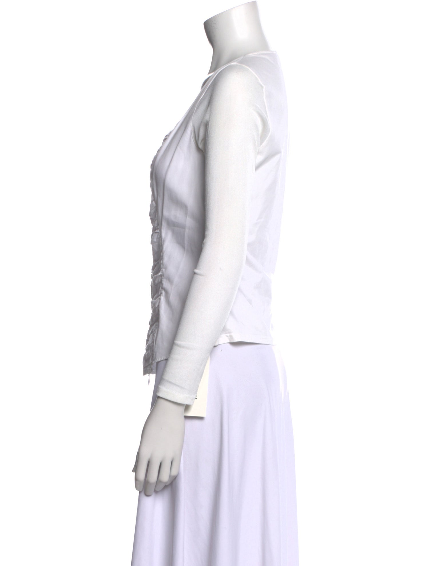 Anne Fontaine Square Neckline Long Sleeve Top