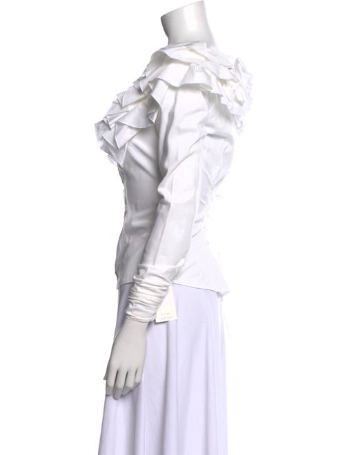 Anne Fontaine V-Neck Long Sleeve Top