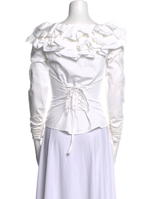 Anne Fontaine V-Neck Long Sleeve Top