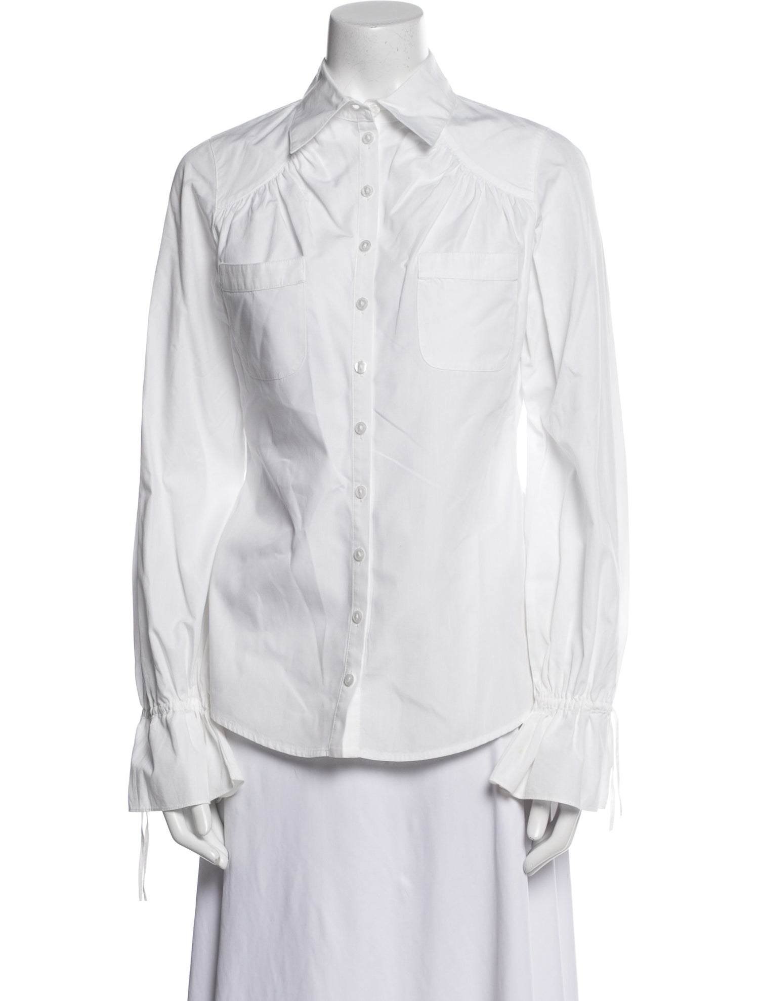 Anne Fontaine Long Sleeve Button-Up Top