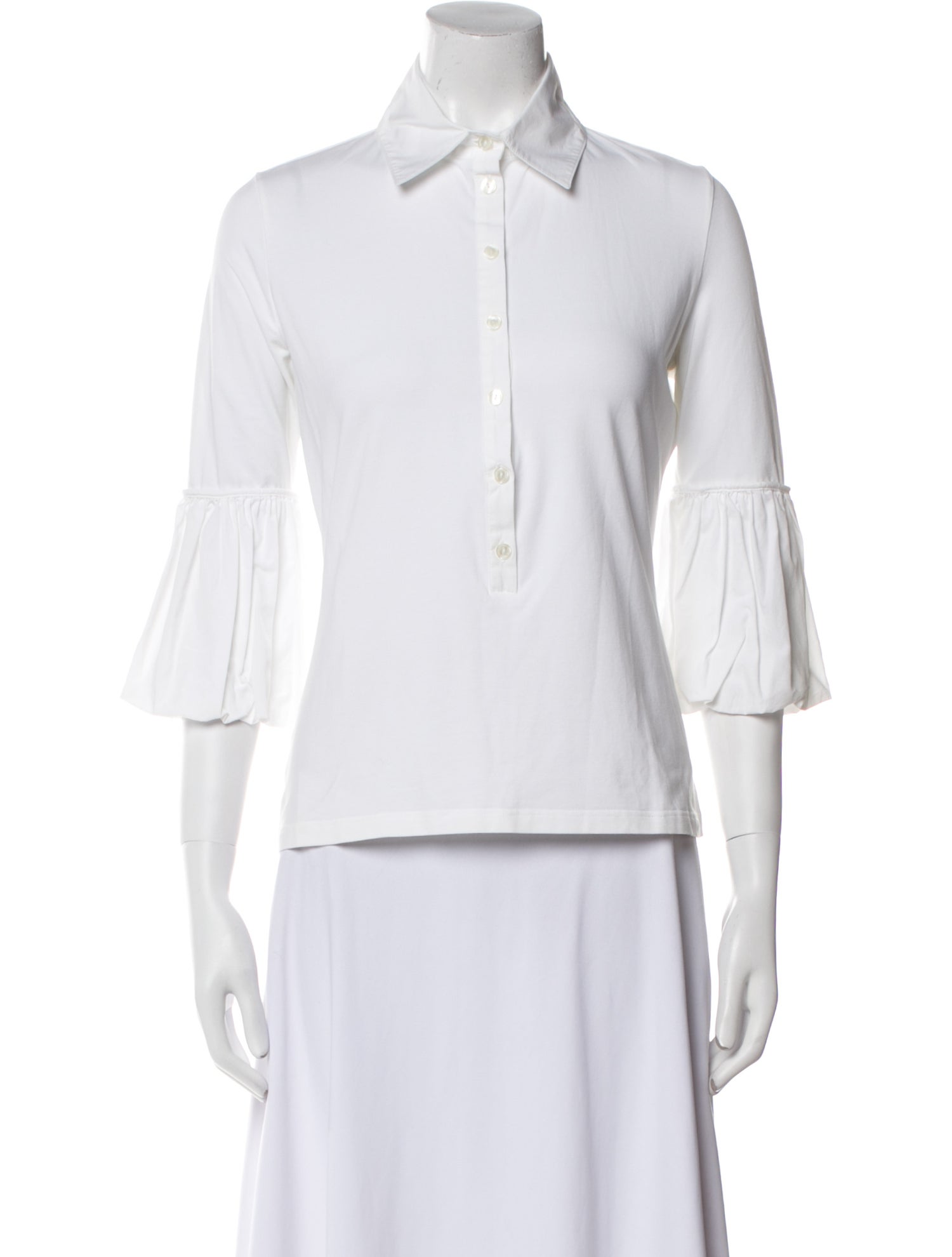 Anne Fontaine Three-Quarter Sleeve Polo