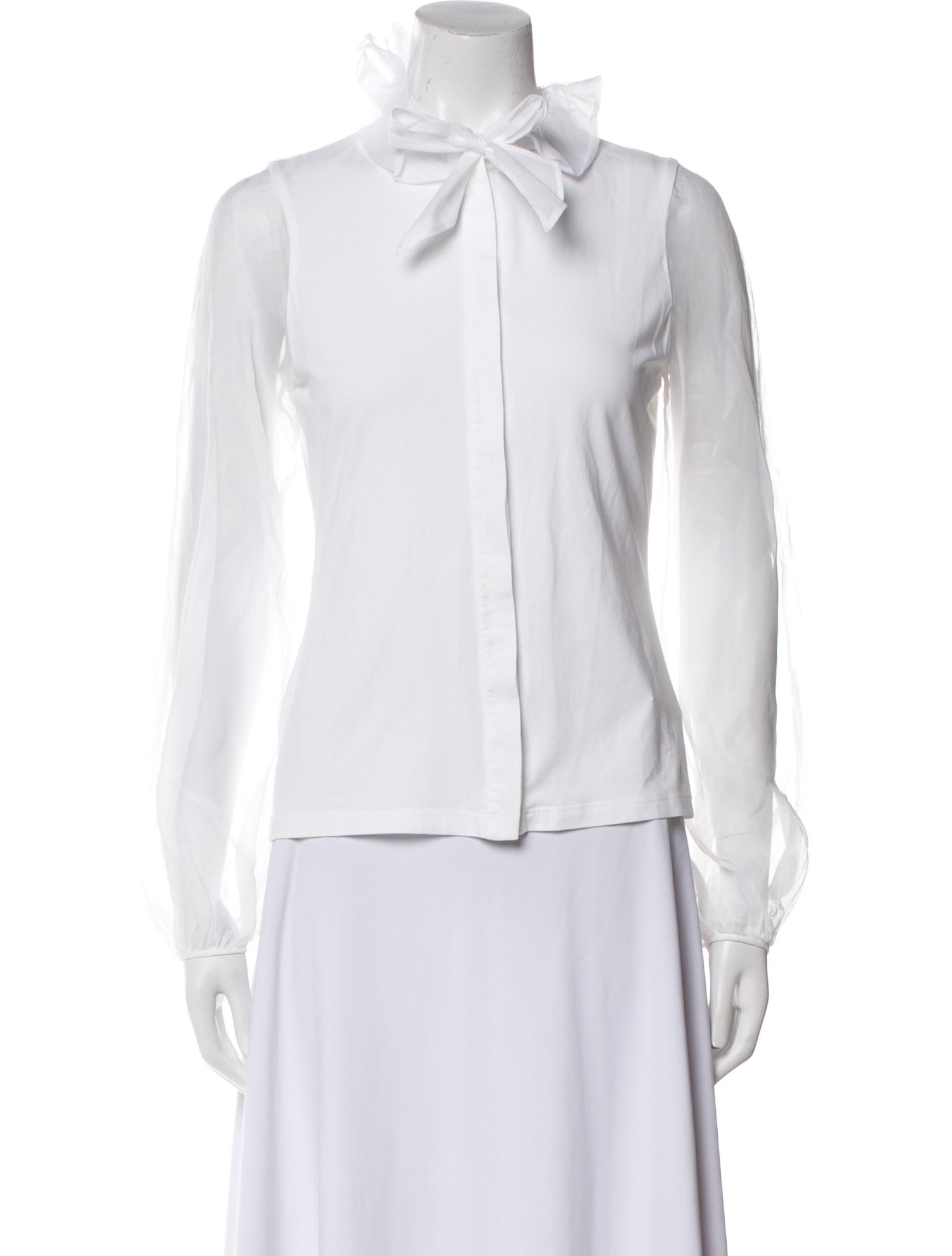 Anne Fontaine Long Sleeve Button-Up Top