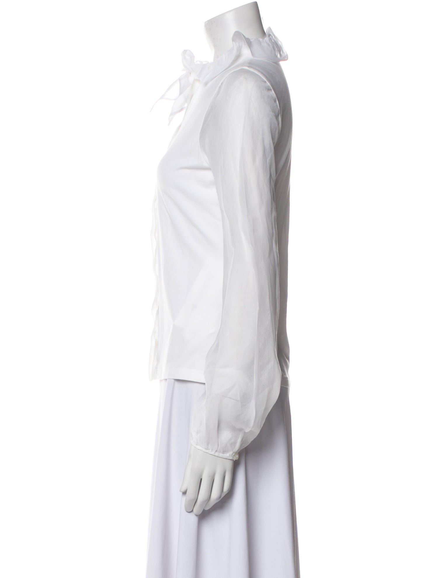 Anne Fontaine Long Sleeve Button-Up Top