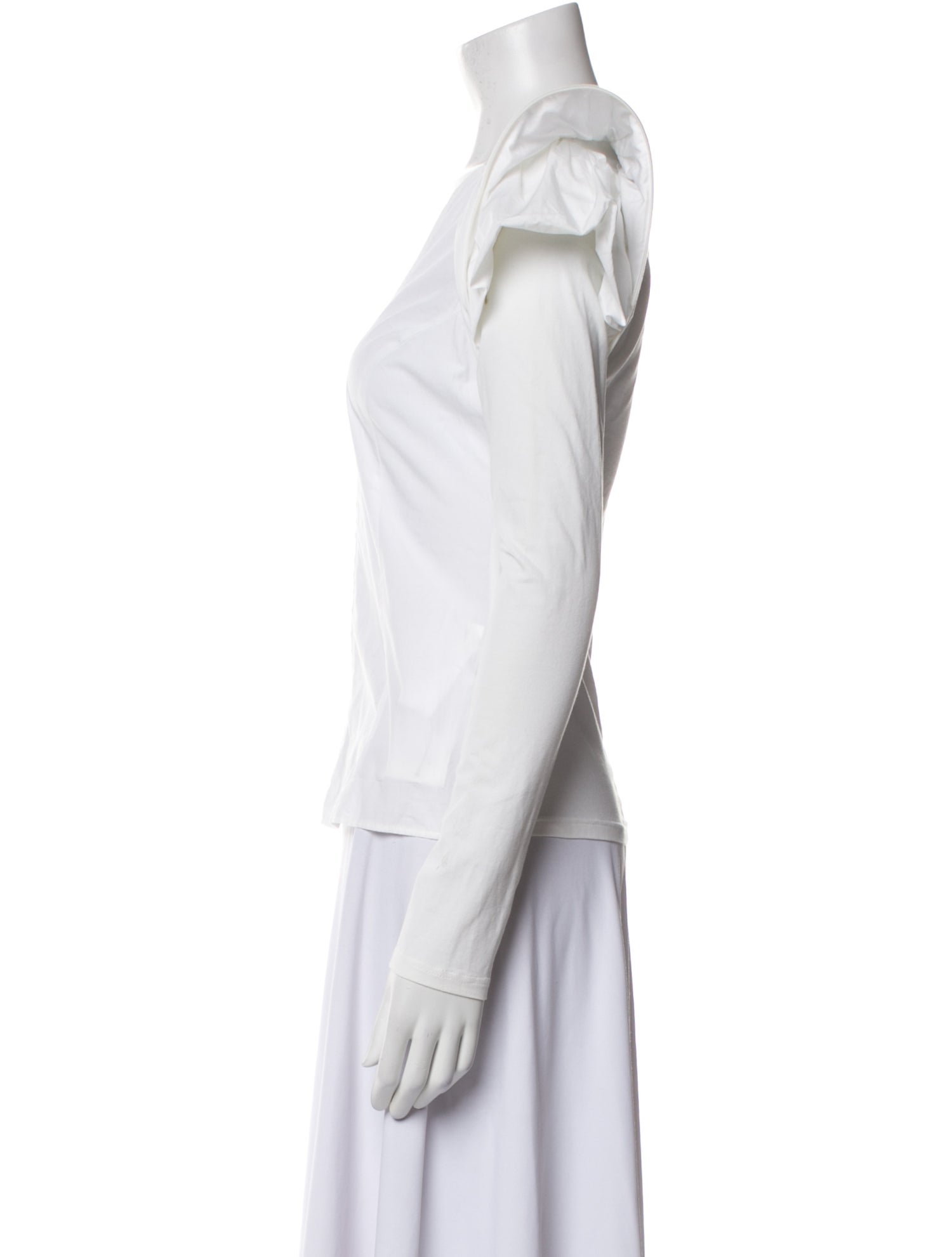 Anne Fontaine V-Neck Short Sleeve Top