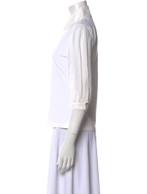 Anne Fontaine Three-Quarter Sleeve Button-Up Top