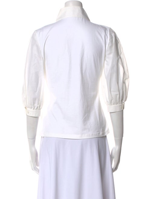 Anne Fontaine Three-Quarter Sleeve Button-Up Top
