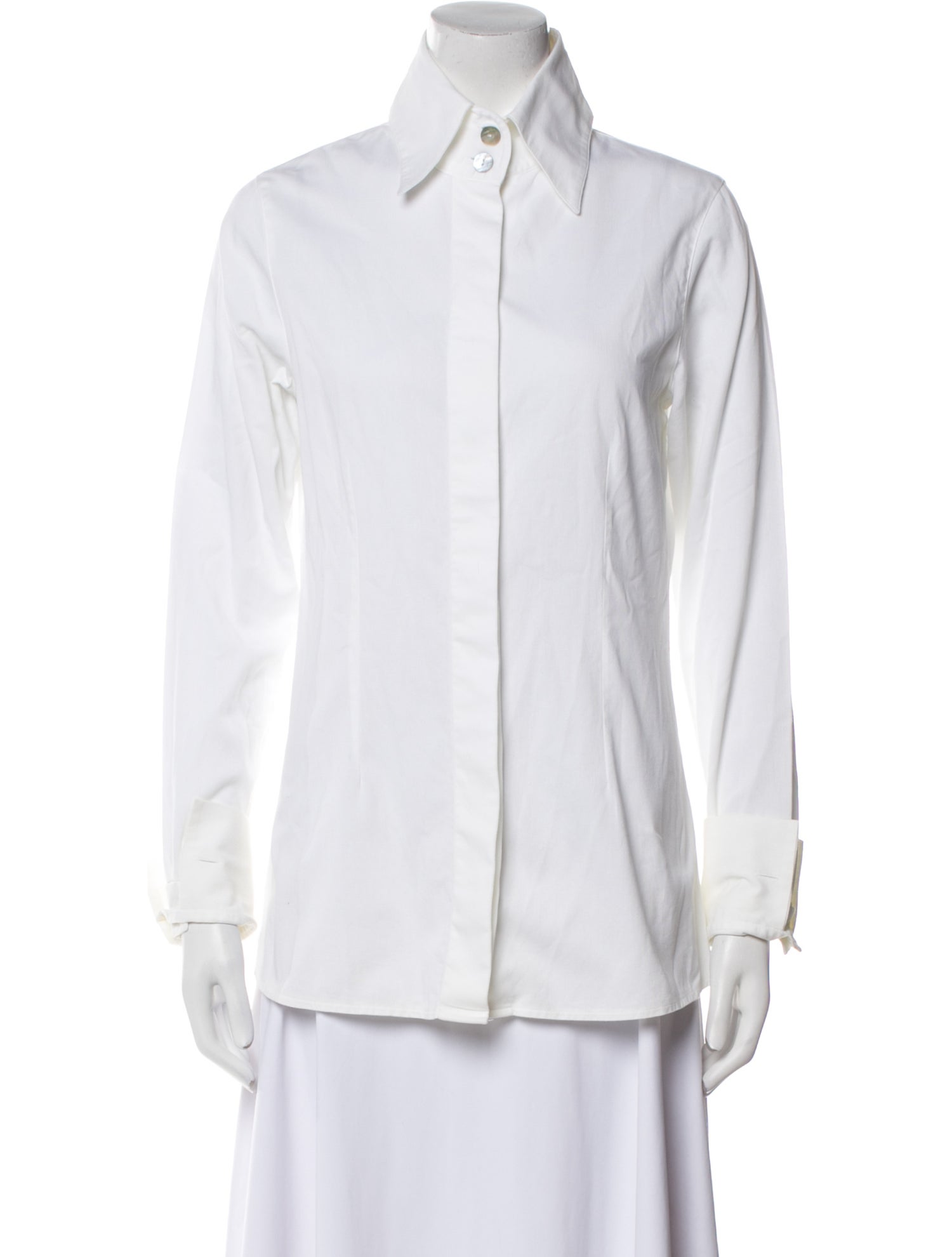Anne Fontaine Long Sleeve Button-Up Top