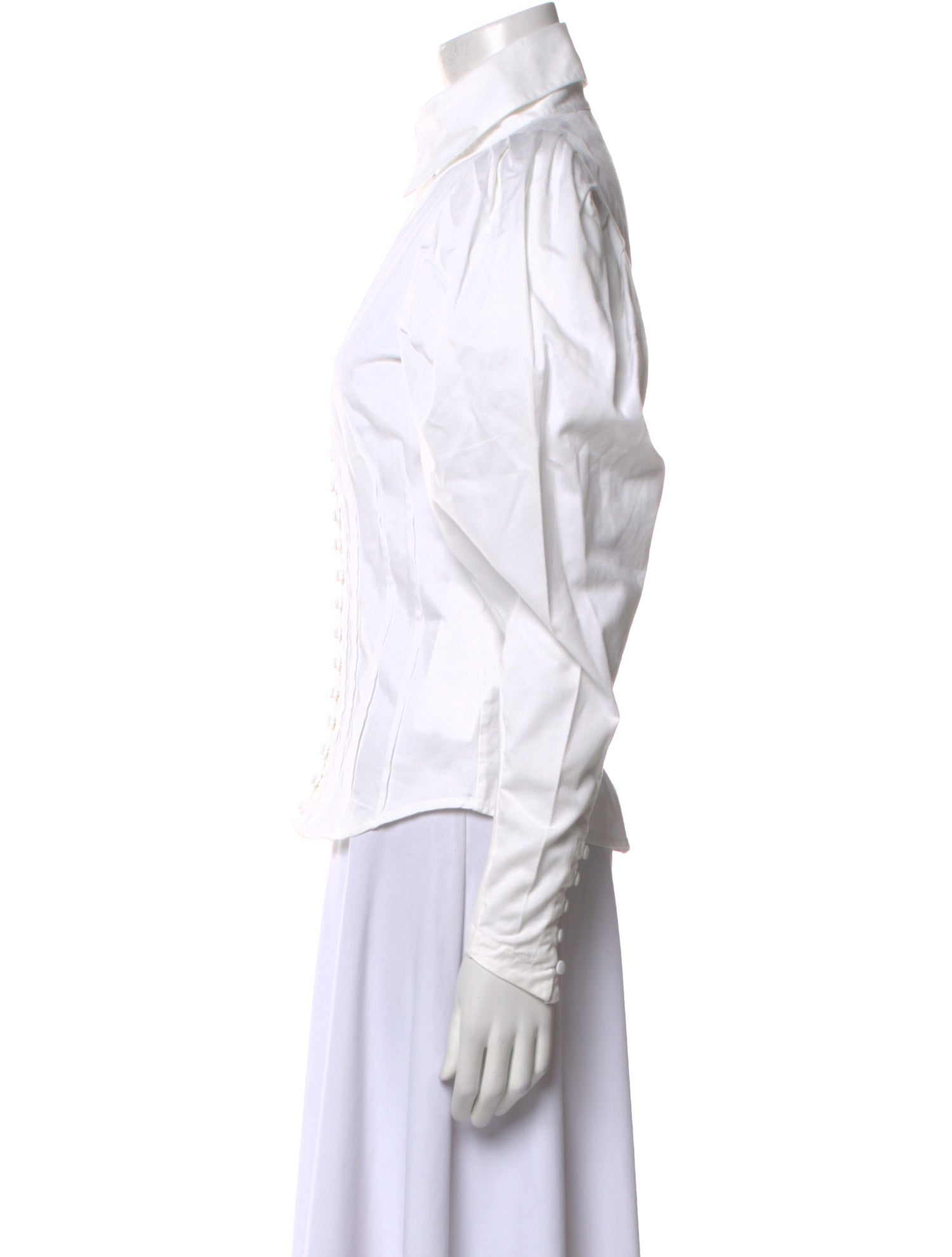 Anne Fontaine Long Sleeve Button-Up Top