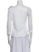 Anne Fontaine Asymmetrical Three-Quarter Sleeve Blouse