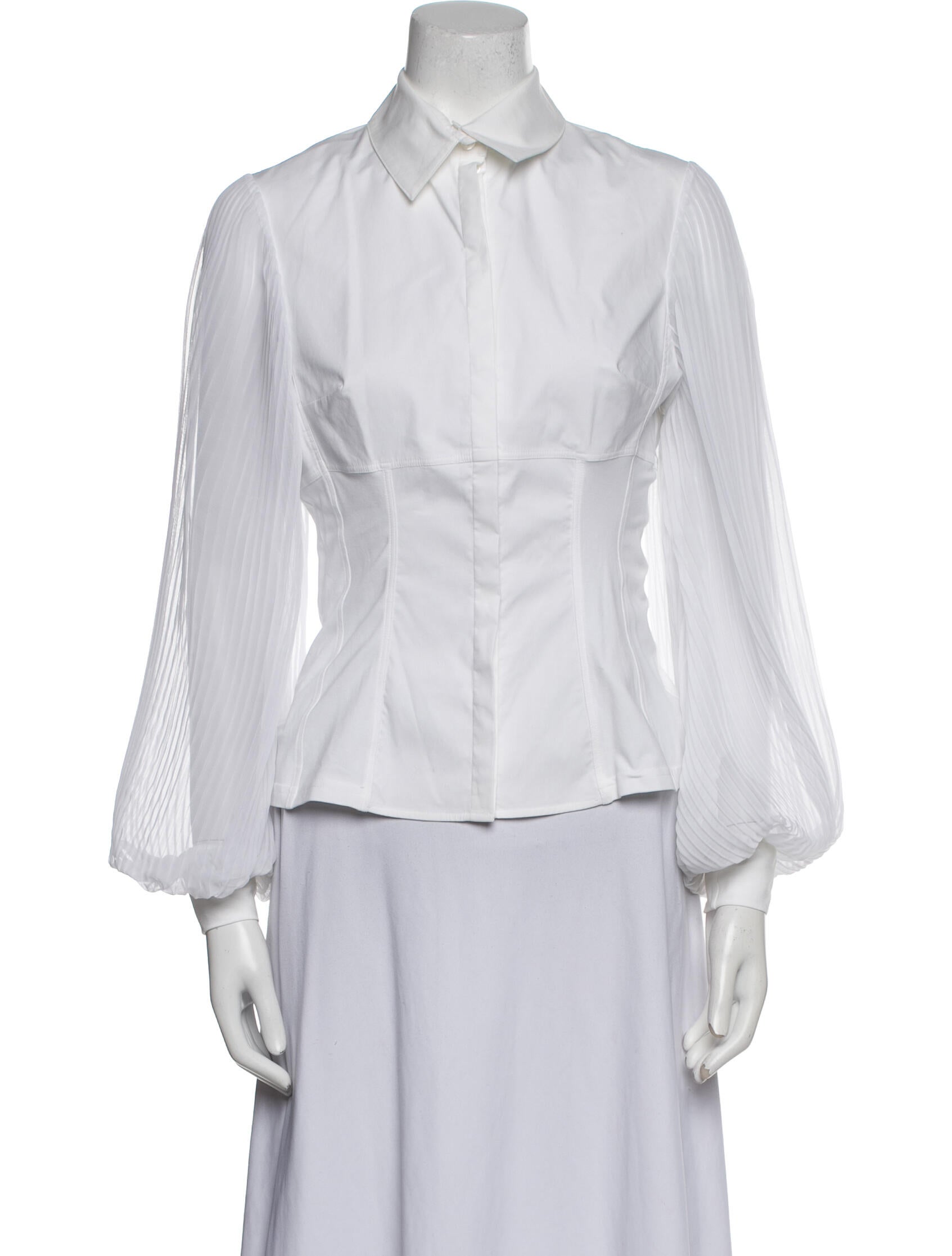 Anne Fontaine Long Sleeve Button-Up Top