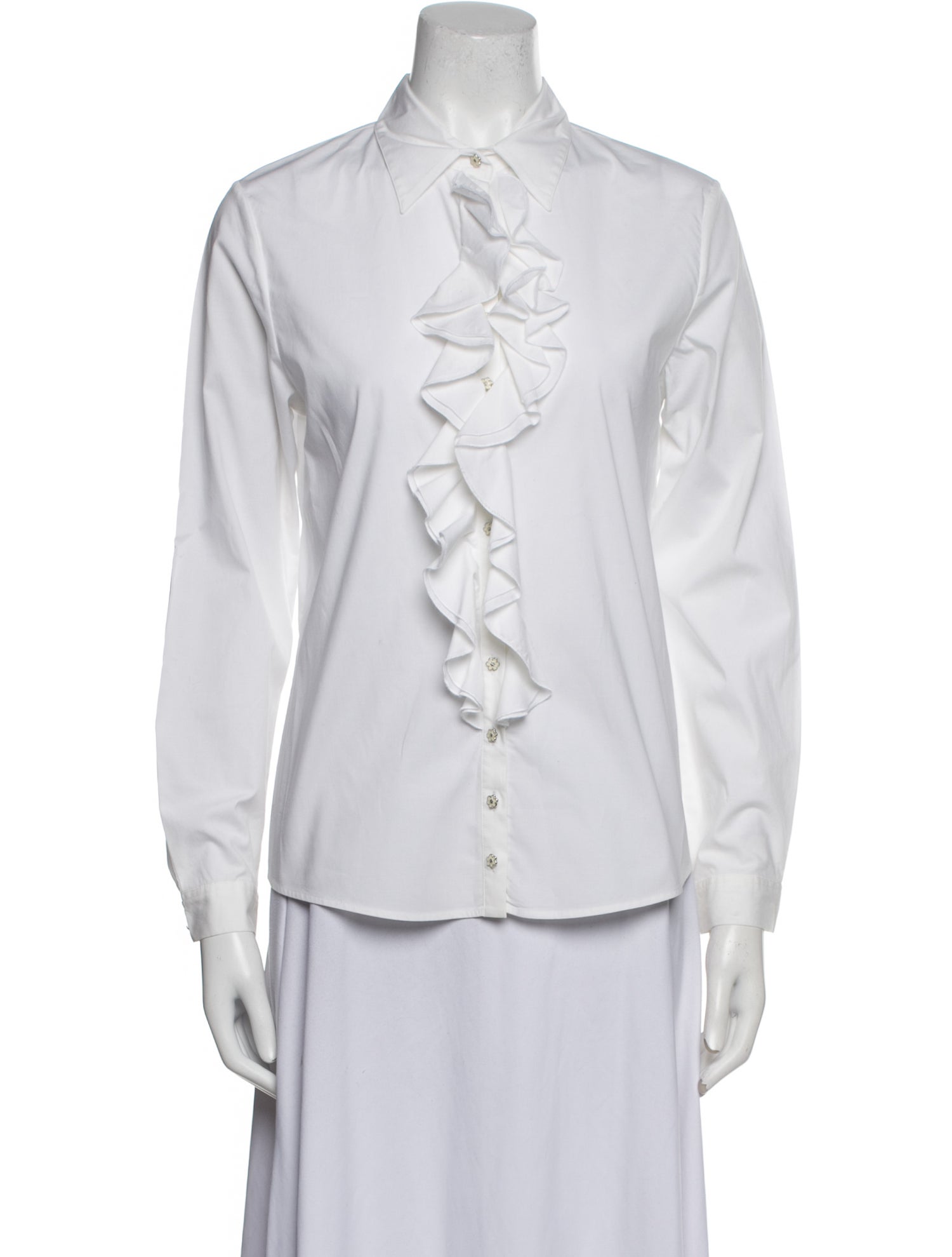 Anne Fontaine Long Sleeve Button-Up Top
