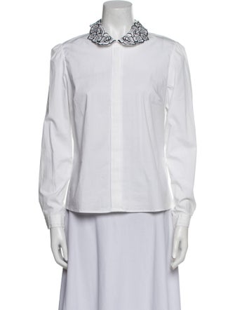 Anne Fontaine Long Sleeve Button-Up Top