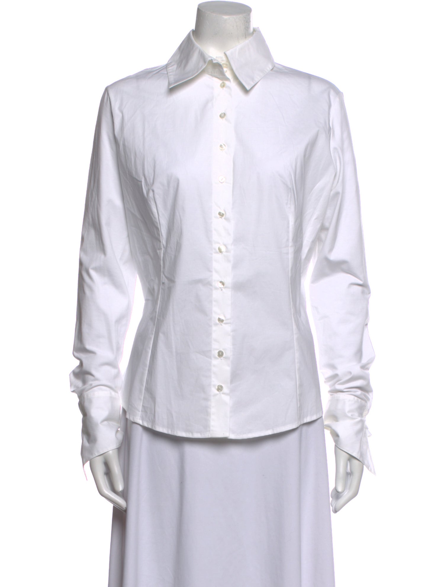 Anne Fontaine Long Sleeve Button-Up Top
