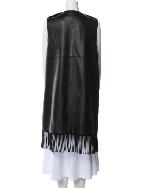 Anne Fontaine Lambskin Striped Faux Fur Coat