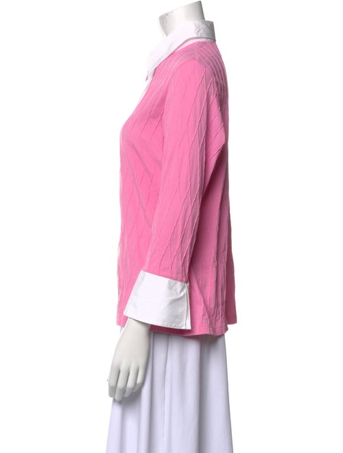 Anne Fontaine Three-Quarter Sleeve Button-Up Top