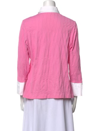 Anne Fontaine Three-Quarter Sleeve Button-Up Top