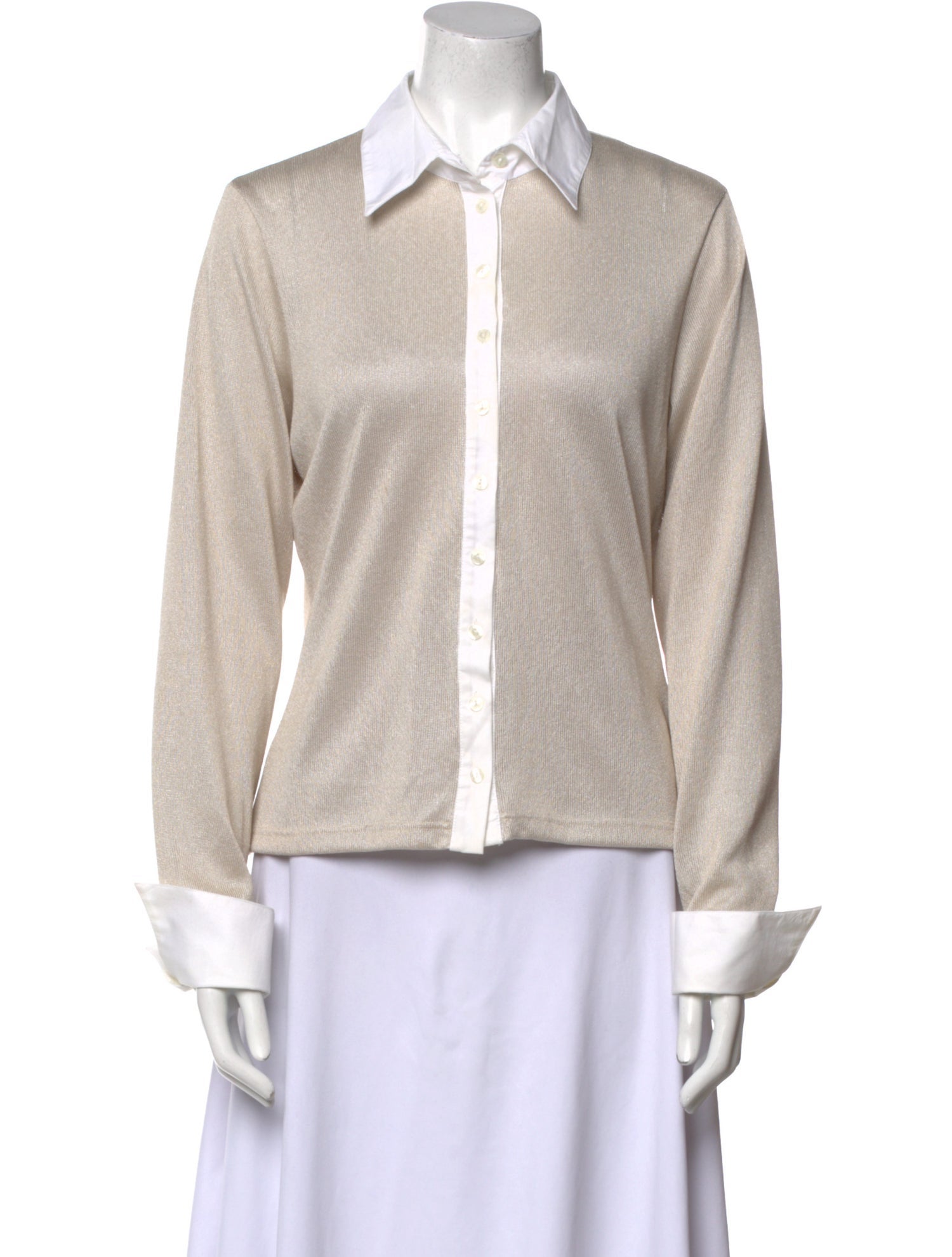 Anne Fontaine Long Sleeve Button-Up Top
