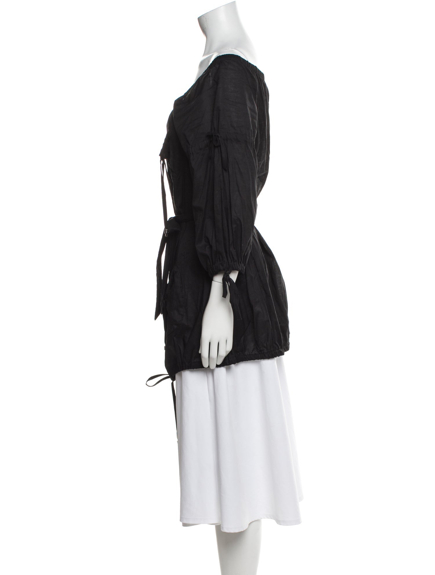 Anne Fontaine V-Neck Three-Quarter Sleeve Tunic