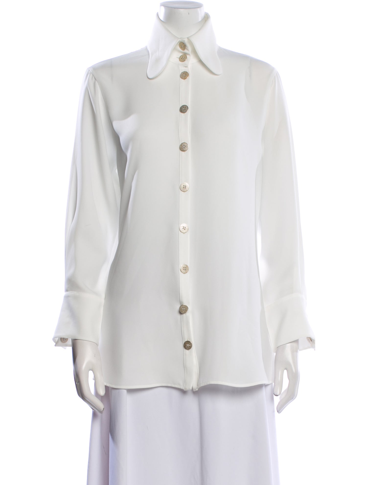 Anne Fontaine Long Sleeve Button-Up Top
