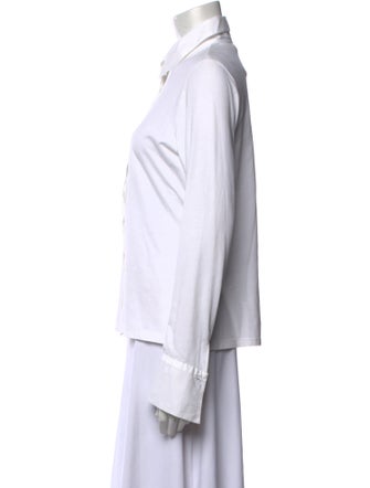 Anne Fontaine Long Sleeve Button-Up Top