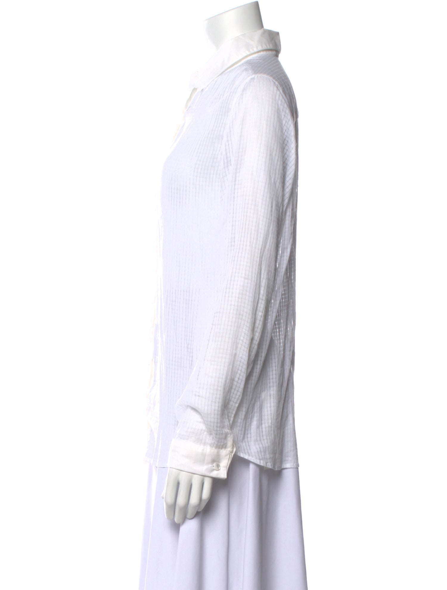 Anne Fontaine Long Sleeve Button-Up Top