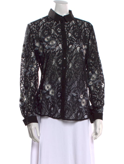 Anne Fontaine Lace Lace Pattern Button-Up Top