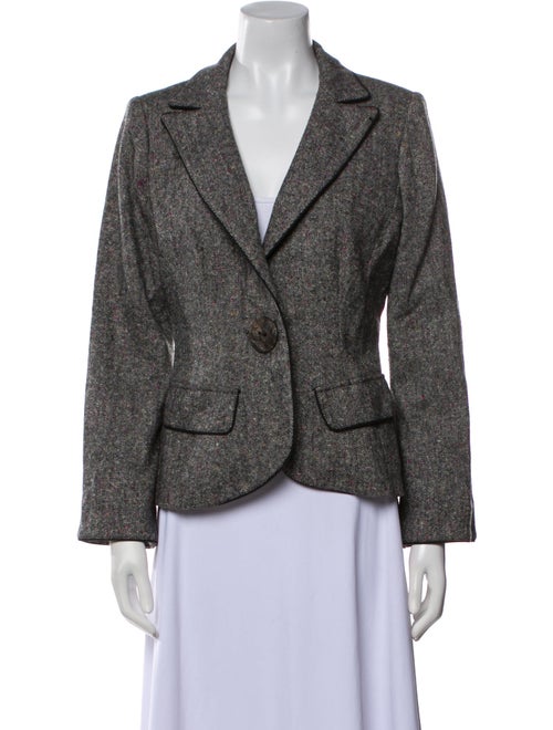 Anne Fontaine Wool Tweed Pattern Blazer