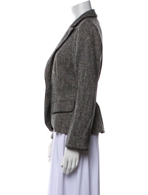 Anne Fontaine Wool Tweed Pattern Blazer