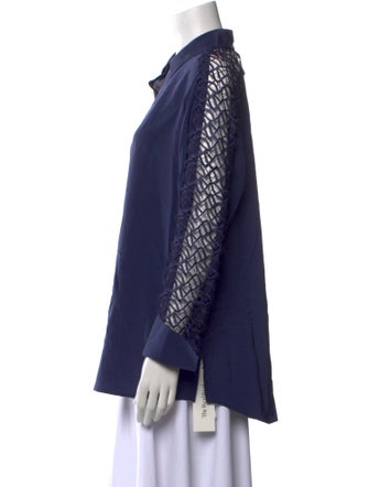 Anne Fontaine Long Sleeve Button-Up Top