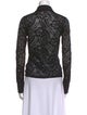 Anne Fontaine Lace Pattern Long Sleeve Button-Up Top