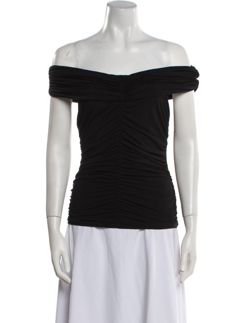 Anne Fontaine Off-The-Shoulder Short Sleeve Top