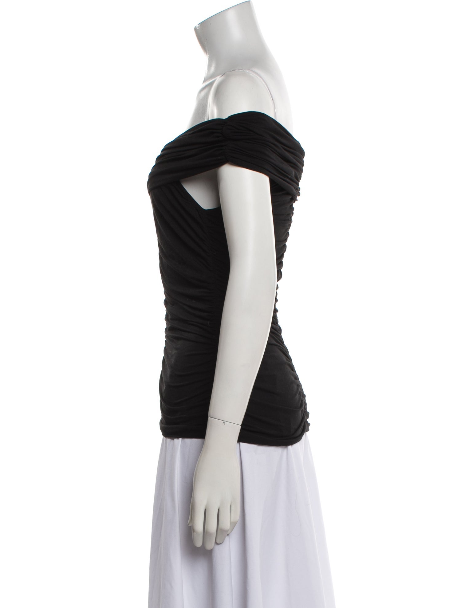 Anne Fontaine Off-The-Shoulder Short Sleeve Top