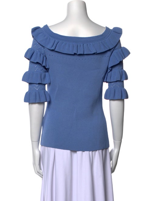 Anne Fontaine Scoop Neck Three-Quarter Sleeve Top