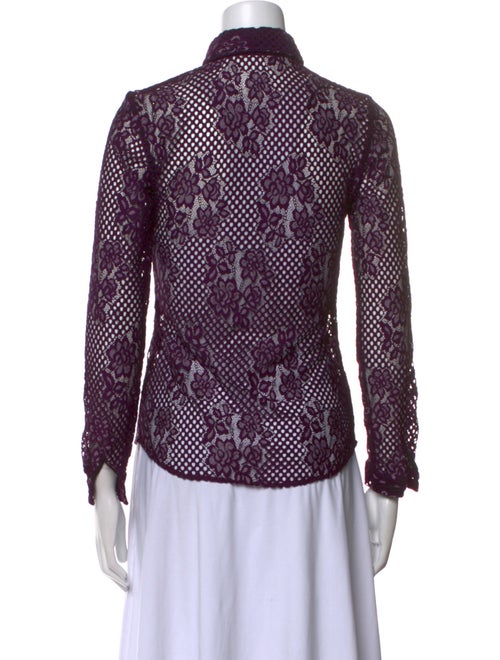 Anne Fontaine Printed Long Sleeve Button-Up Top