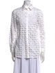 Anne Fontaine Printed Long Sleeve Button-Up Top