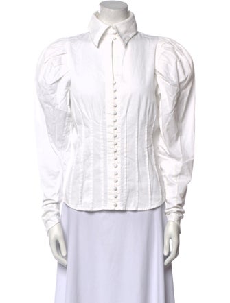 Anne Fontaine Long Sleeve Button-Up Top