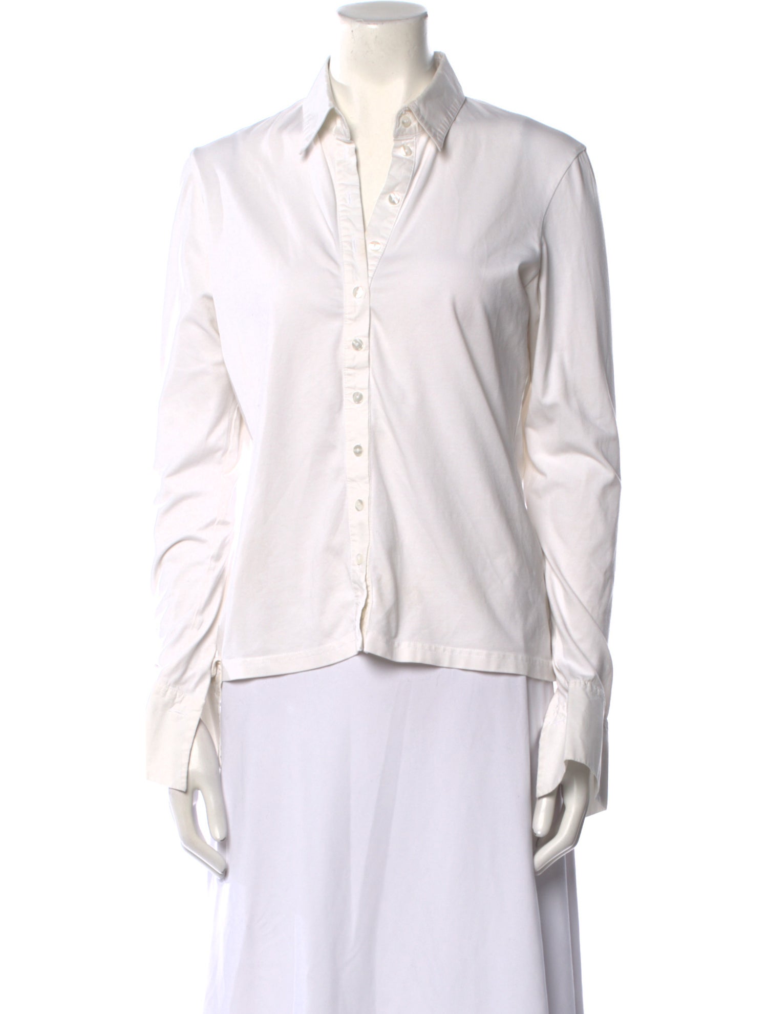 Anne Fontaine Long Sleeve Button-Up Top