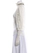 Anne Fontaine Lace Pattern Mock Neck Blouse