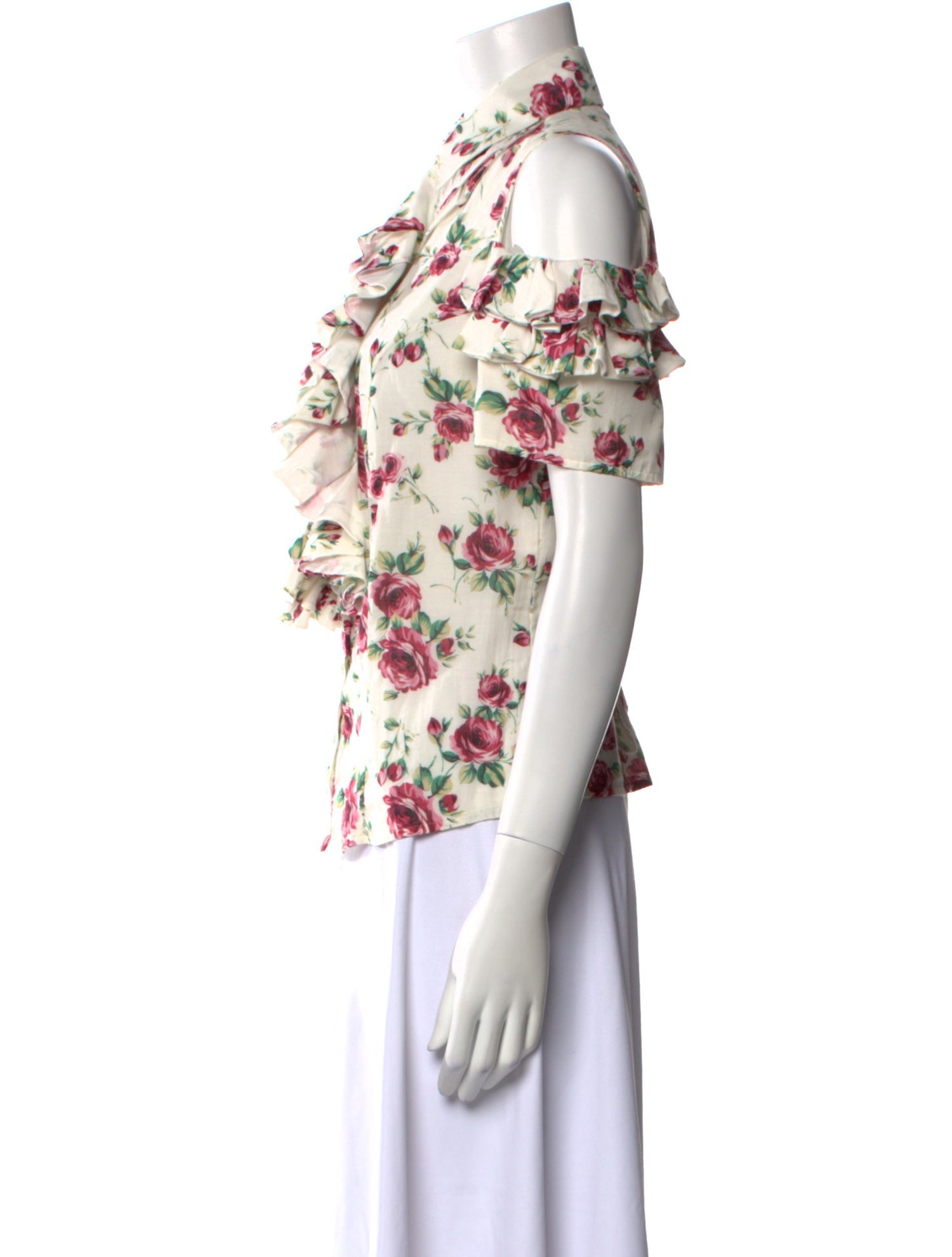 Anne Fontaine Floral Print Short Sleeve Top
