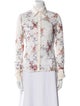 Anne Fontaine Floral Print Long Sleeve Button-Up Top