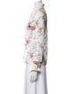 Anne Fontaine Floral Print Long Sleeve Button-Up Top