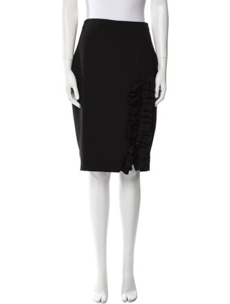 Anne Fontaine Ruffle Embellishment Knee-Length Skirt