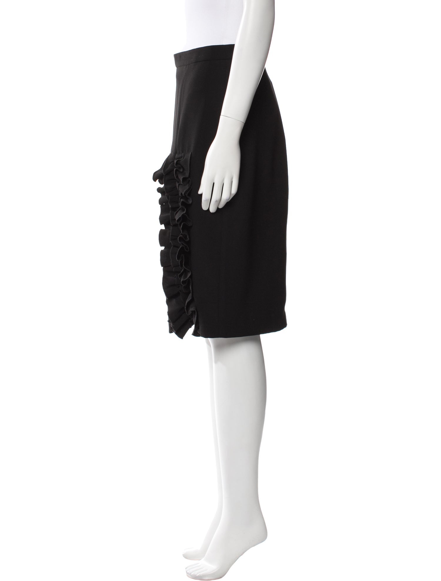 Anne Fontaine Ruffle Embellishment Knee-Length Skirt