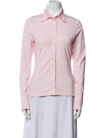 Anne Fontaine Long Sleeve Button-Up Top