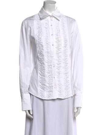 Anne Fontaine Long Sleeve Button-Up Top
