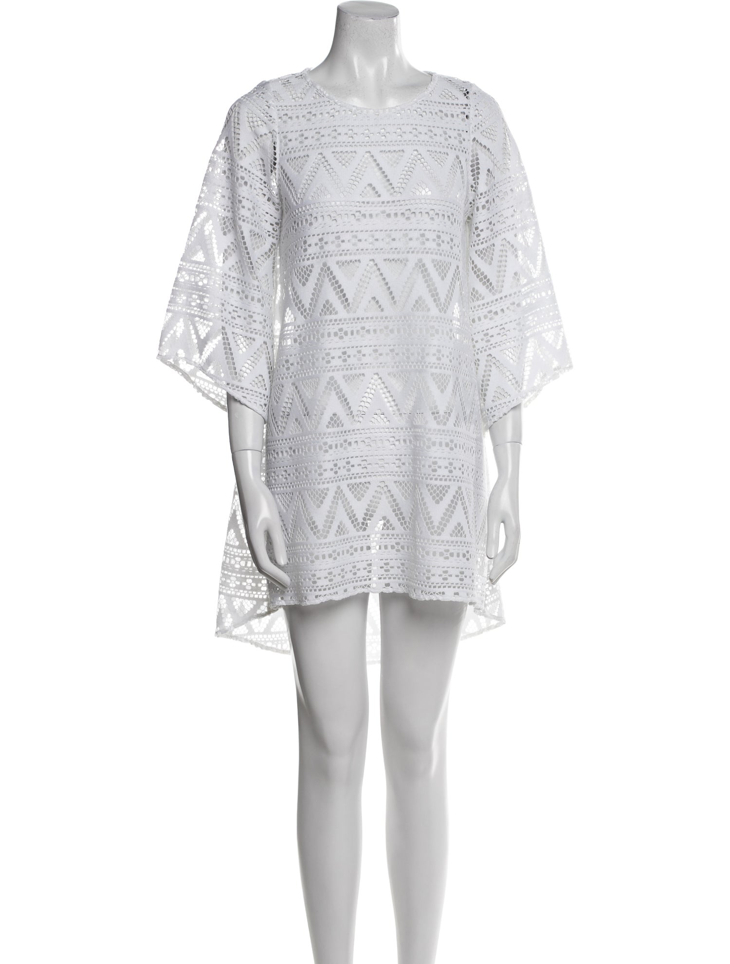 Anne Fontaine Scoop Neck Mini Dress