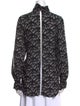 Anne Fontaine Printed Long Sleeve Button-Up Top