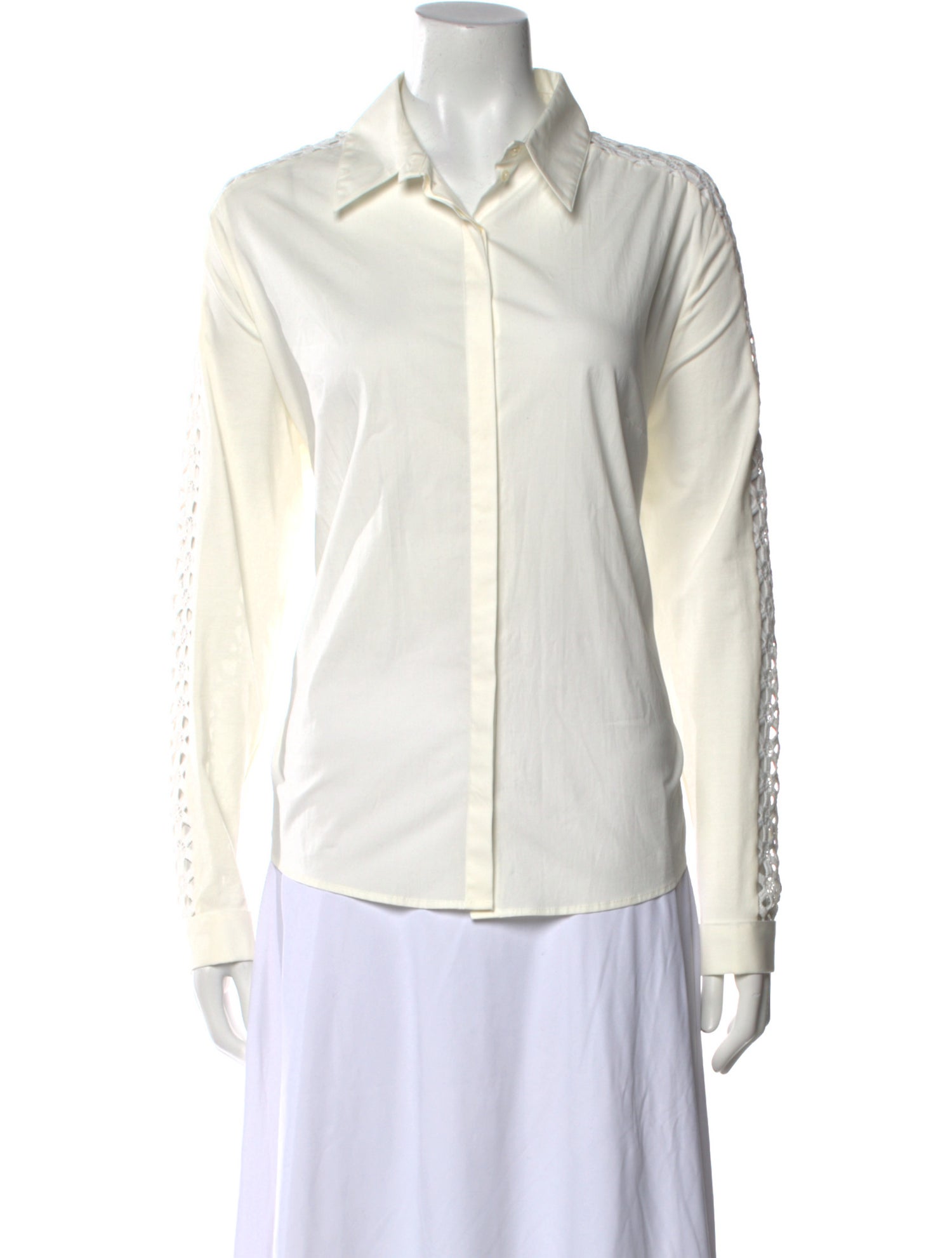 Anne Fontaine Long Sleeve Button-Up Top